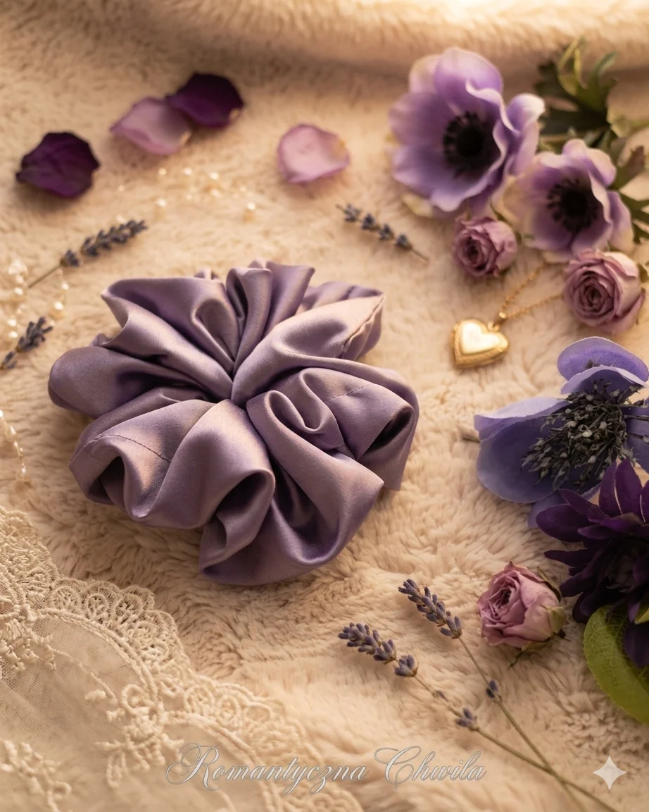 Scrunchie z dodatkiem jedwabiu standard