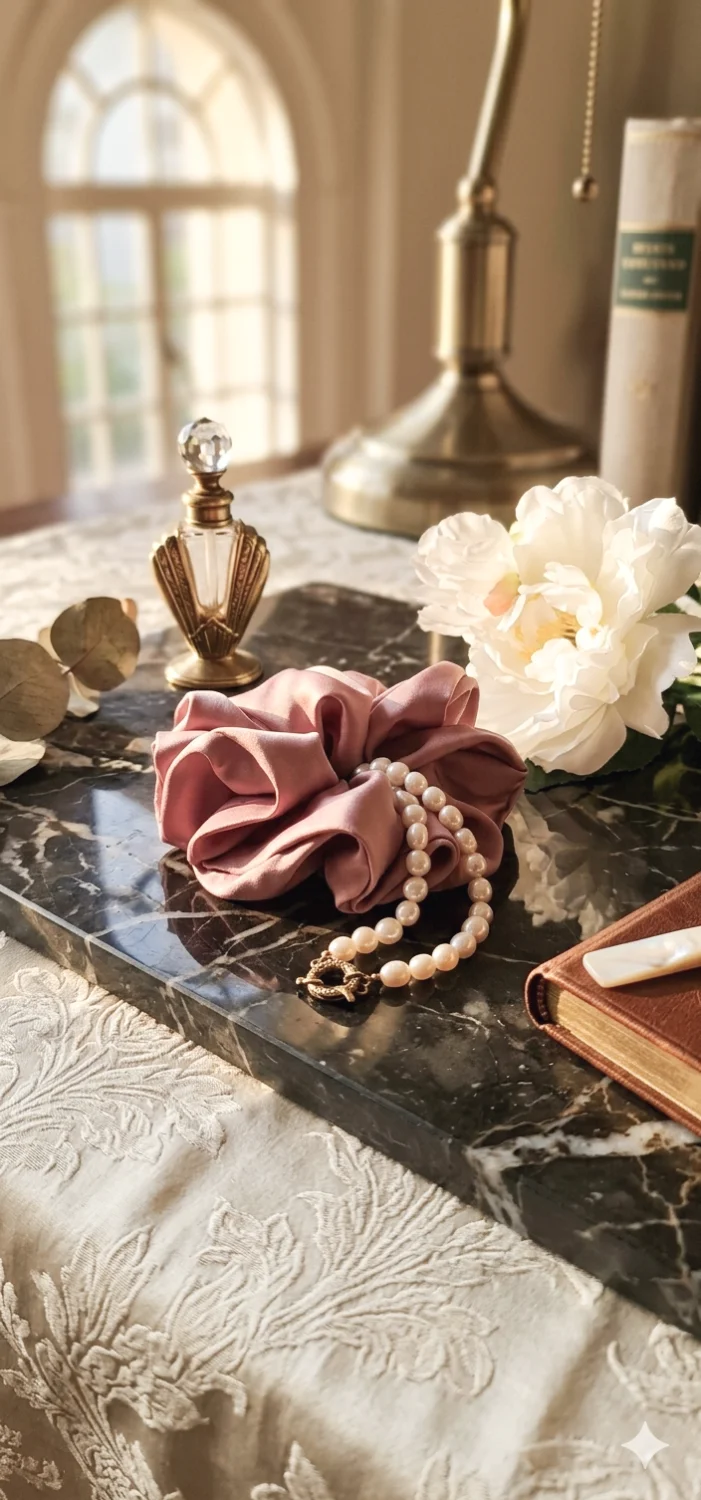 Scrunchie z dodatkiem jedwabiu standard