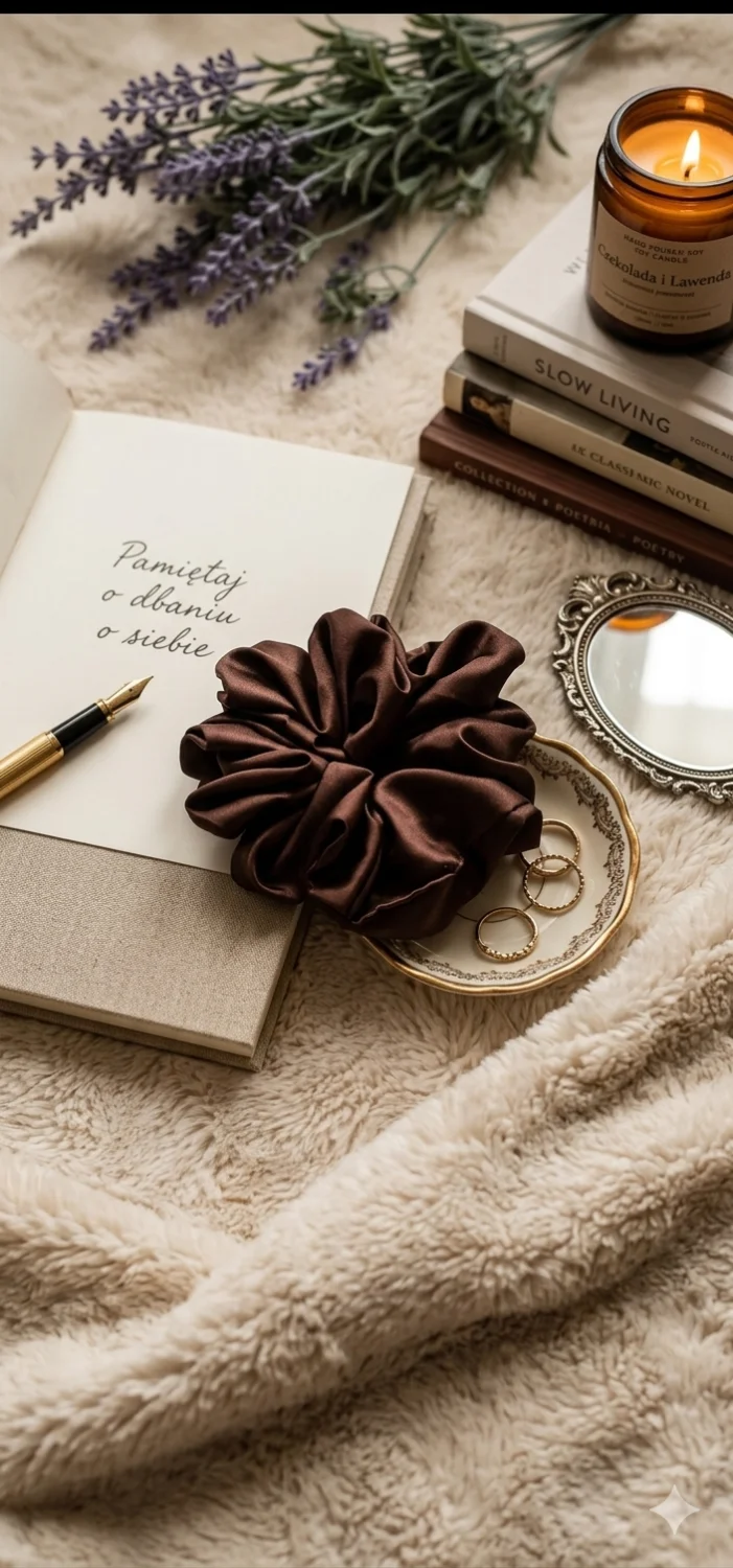 Scrunchie z dodatkiem jedwabiu standard