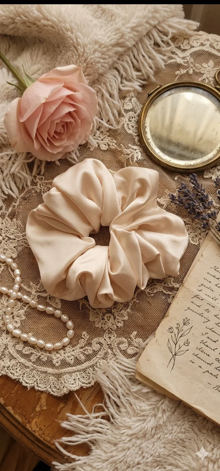 Scrunchie z dodatkiem jedwabiu standard