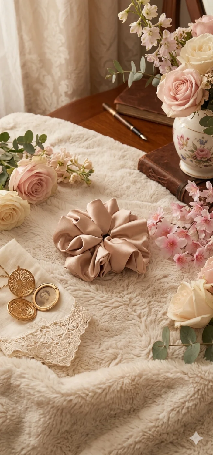 Scrunchie z dodatkiem jedwabiu standard